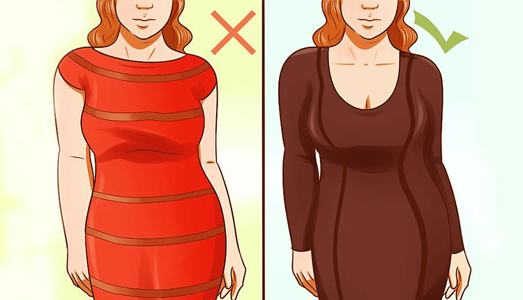 در استایل خانم های چاق ، برعکس استفاده از لباسهایی با طرح راه راه عمودی باعث می‌شود. تا اندامشان ظریف‌تر و کشیده‌تر نشان داده شود.