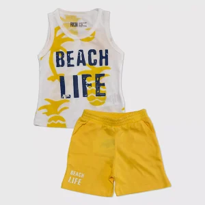 تاپ و شلوارک طرح Beach Life پسرانه