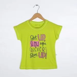 تیشرت طرح Never Give Up دخترانه ( 6 تا 10 سال )