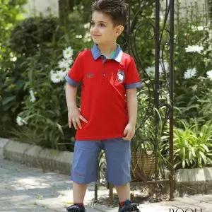 پلوشرت و شلوارک پسرانه طرح 98