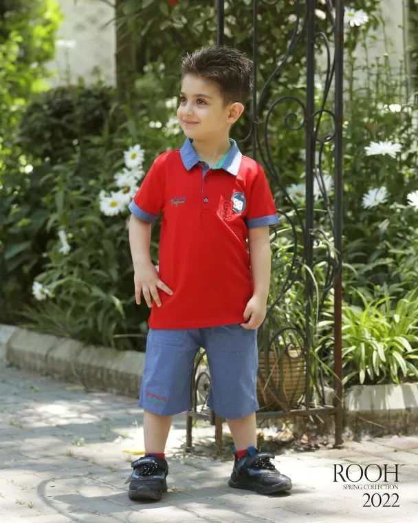 پلوشرت و شلوارک پسرانه طرح 98