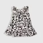 سارافون دخترانه چین دار