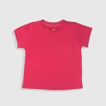 تیشرت طرح جیب دار دخترانه(سرخابی)