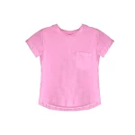 تیشرت طرح جیب دار دخترانه(صورتی کمرنگ)