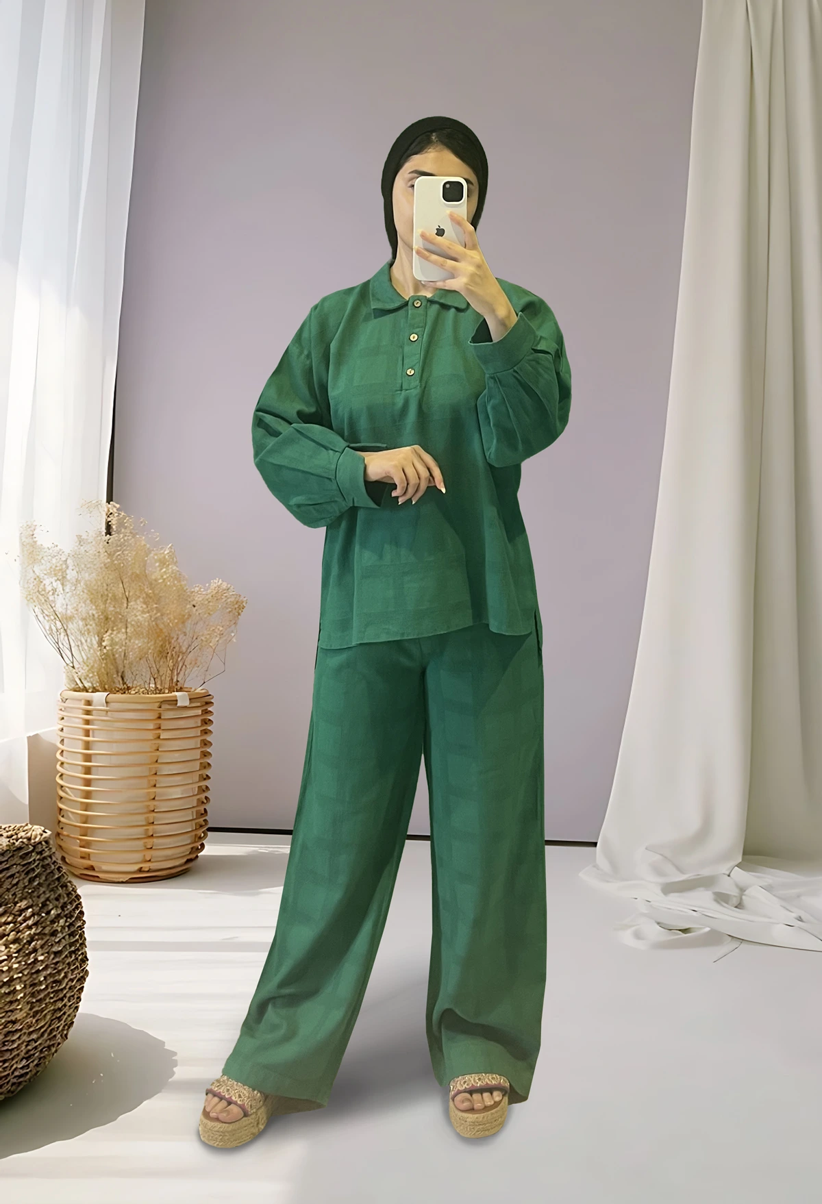 اطلاعات سایزبندی شومیز جلو بسته و شلوار زنانه