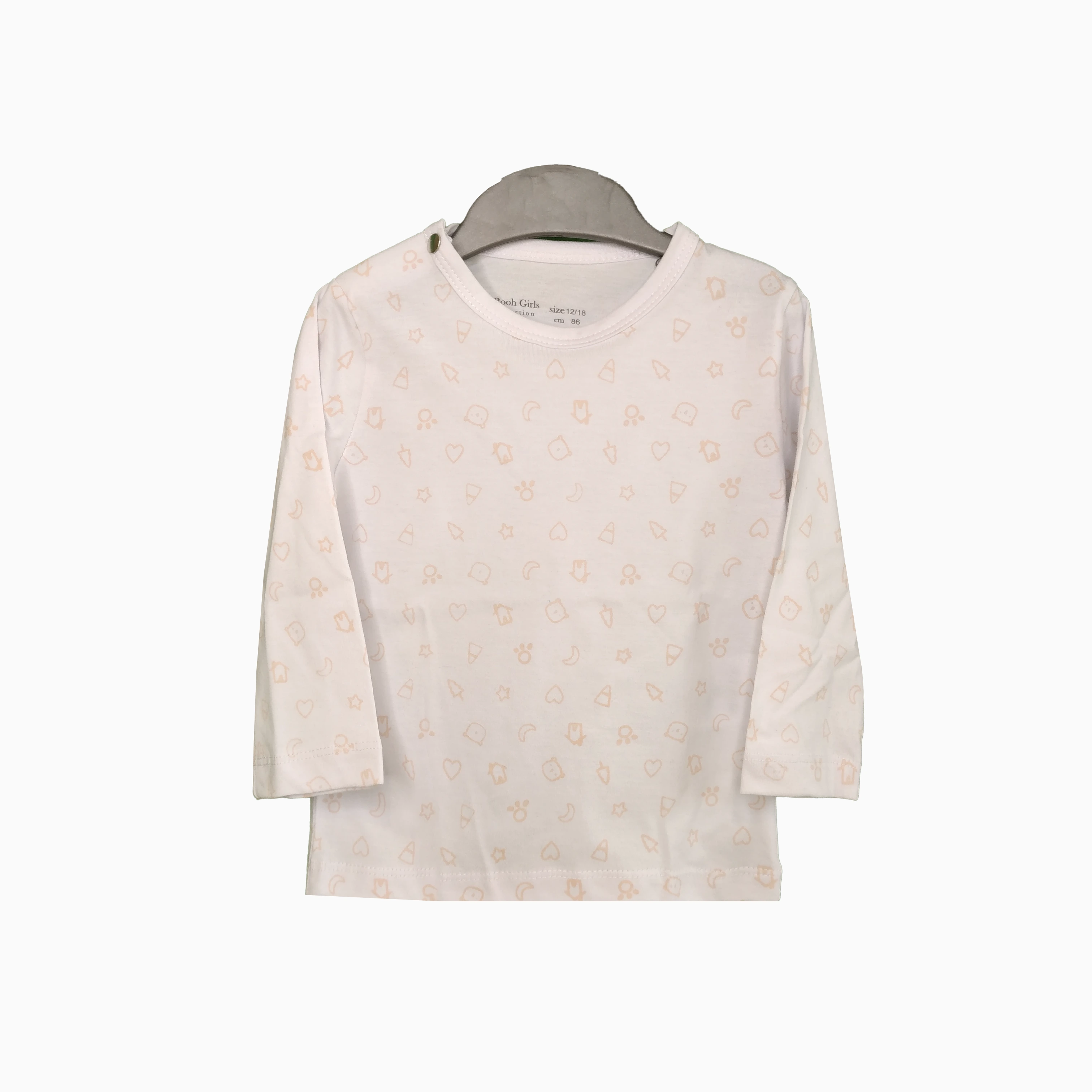 اطلاعات سایزبندی بلوز آستین بلند نوزاد دختر