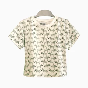 تیشرت و شلوارک طرح گورخر دخترانه (7 تا 13 سال) کد 629058