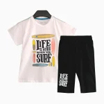 تیشرت و شلوارک طرح Life Surf پسرانه