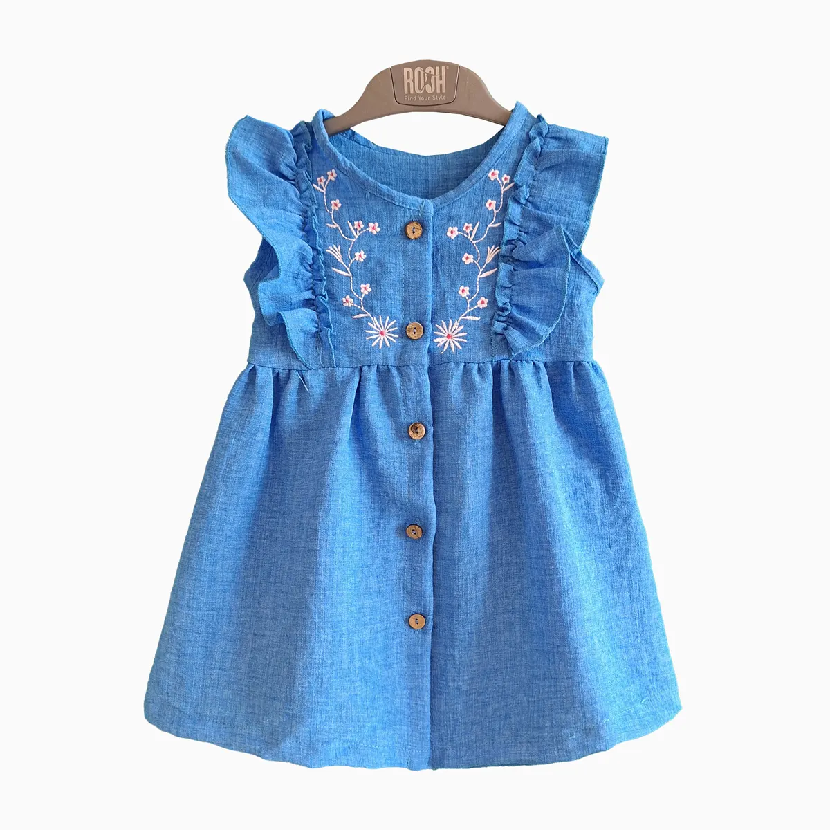 اطلاعات سایزبندی سارافون گلدوزی دخترانه