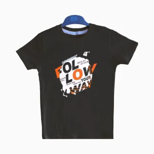 تیشرت طرح Fol Low way پسرانه