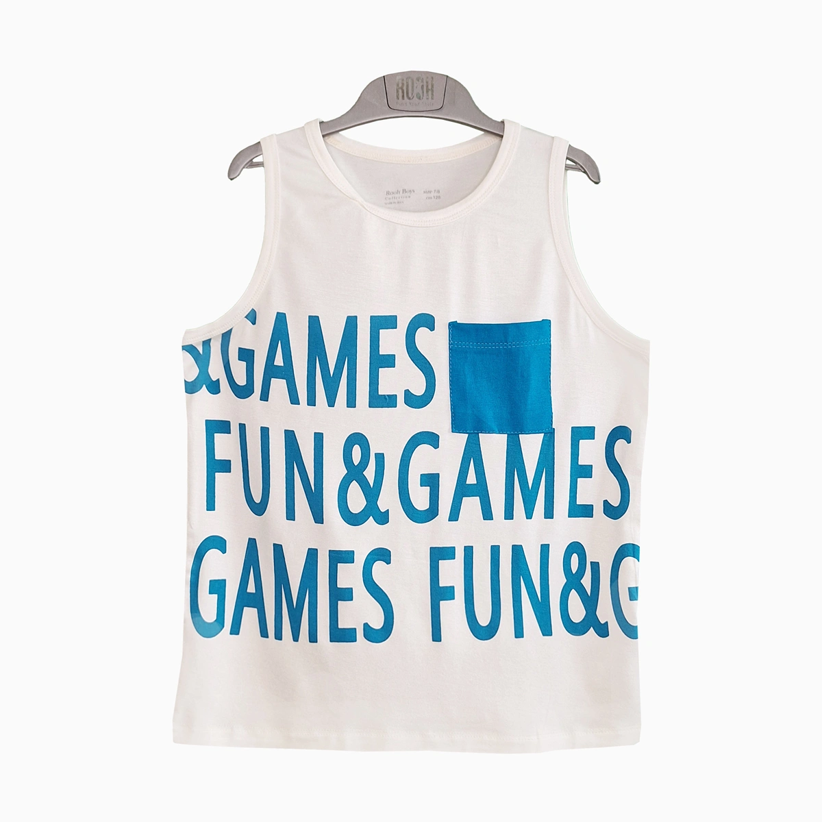 اطلاعات سایزبندی تاپ و شلوارک طرح Fun & Games پسرانه