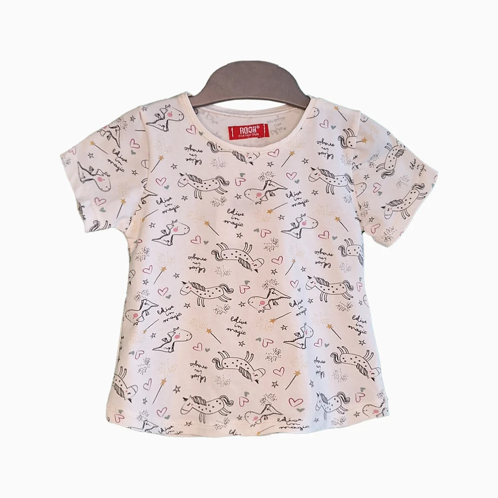 اطلاعات سایزبندی تیشرت و شلوار طرحدار دخترانه 