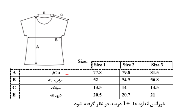 اطلاعات سایزبندی پافر کمر گت دار زنانه