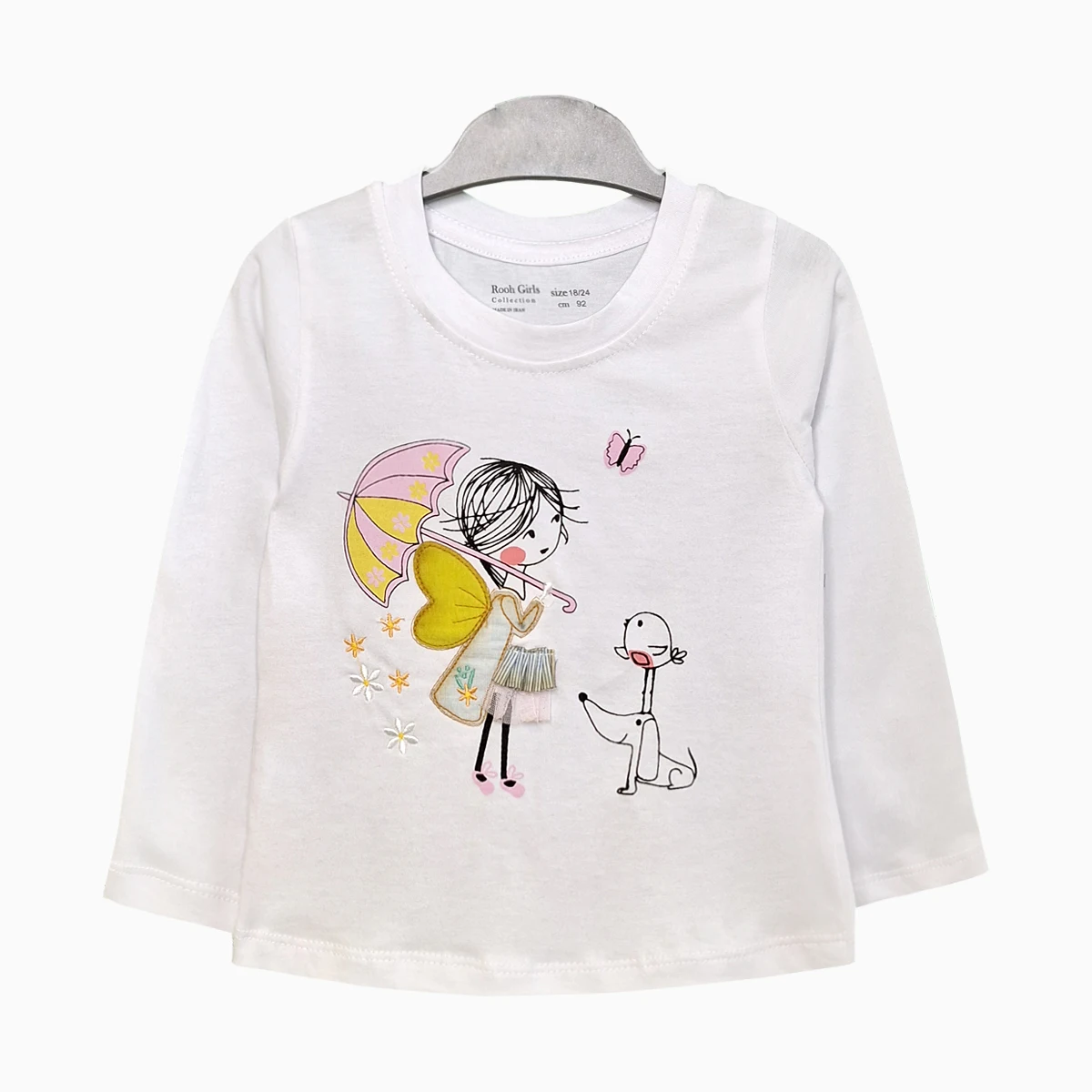 اطلاعات سایزبندی بلوز طرح دختر دخترانه