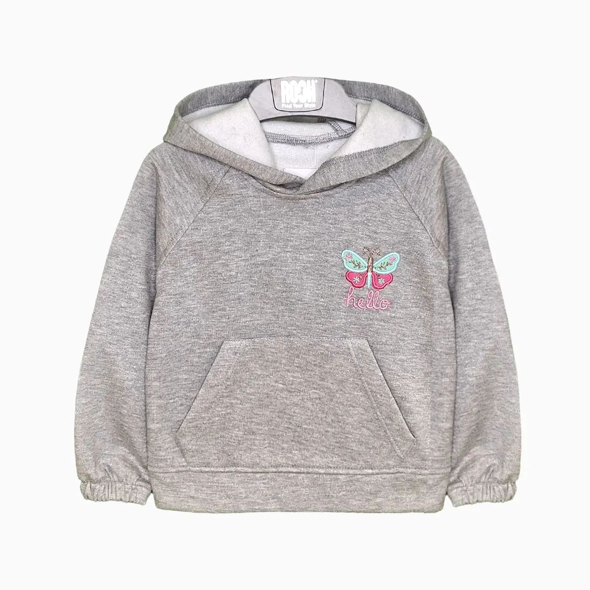 اطلاعات سایزبندی هودی و شلوار طرح پروانه دخترانه