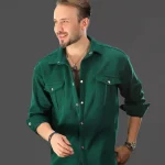 شومیز جلو دکمه دار مردانه