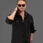 شومیز جلو دکمه دار مردانه