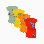 تیشرت و شلوارک طرح تمساح نوزاد پسر