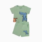 تیشرت و شلوارک طرح تمساح نوزاد پسر