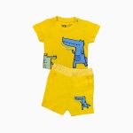 تیشرت و شلوارک طرح تمساح نوزاد پسر