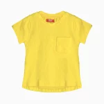 تیشرت طرح جیب دار دخترانه(زرد)
