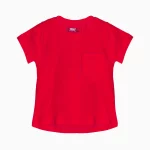 تیشرت طرح جیب دار دخترانه(قرمز)