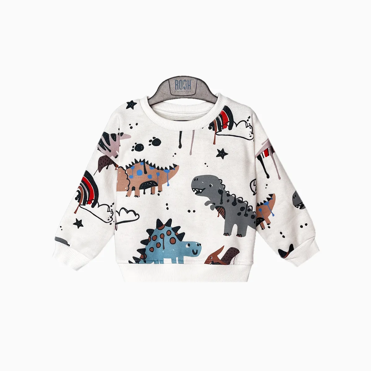 اطلاعات سایزبندی بلوز و شلوار طرح دایناسور پسرانه