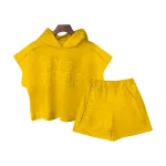 تیشرت کلاهدار و شلوارک دخترانه