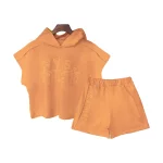 تیشرت کلاهدار و شلوارک دخترانه