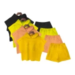 تیشرت کلاهدار و شلوارک دخترانه