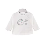 بلوز یقه گرد طرح Moon نوزاد دختر