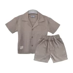 شومیز یقه مراکشی و شلوارک پسرانه