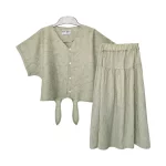 شومیز گره ای و دامن دخترانه