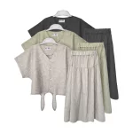 شومیز گره ای و دامن دخترانه