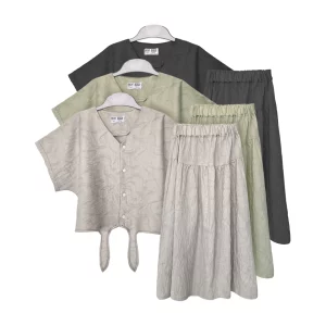 شومیز گره ای و دامن دخترانه