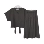 شومیز گره ای و دامن دخترانه