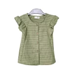 شومیز آستین پروانه و شلوار دخترانه