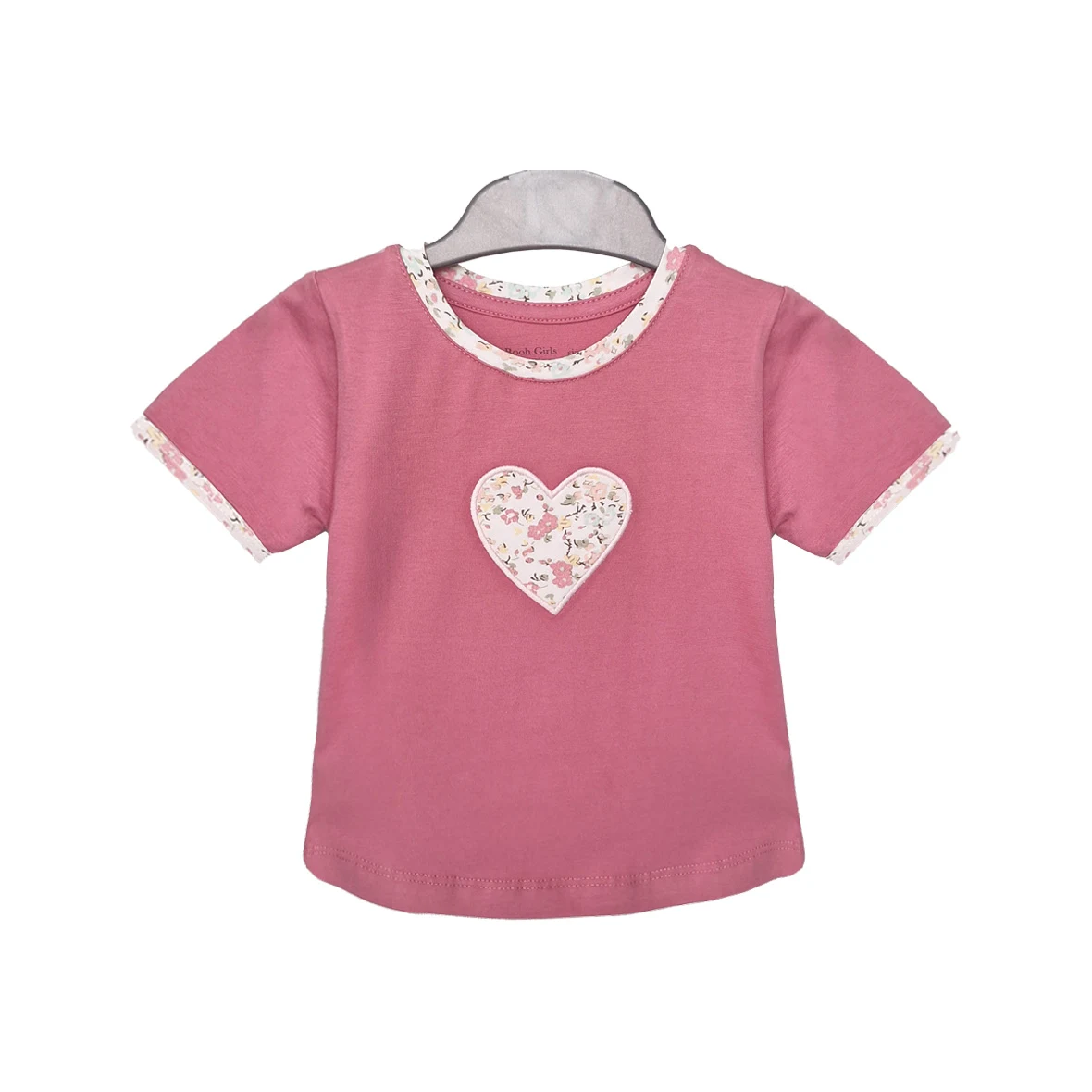 اطلاعات سایزبندی تیشرت و شلوار طرح قلب دخترانه