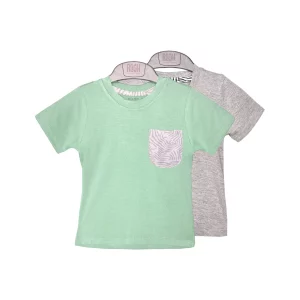 تیشرت تک جیب طرح برگ پسرانه