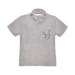 تیشرت تک جیب طرح برگ پسرانه