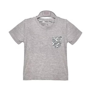 تیشرت تک جیب طرح برگ پسرانه (7 تا 13 سال) کد 629503