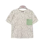 تیشرت تک جیب طرح برگ پسرانه