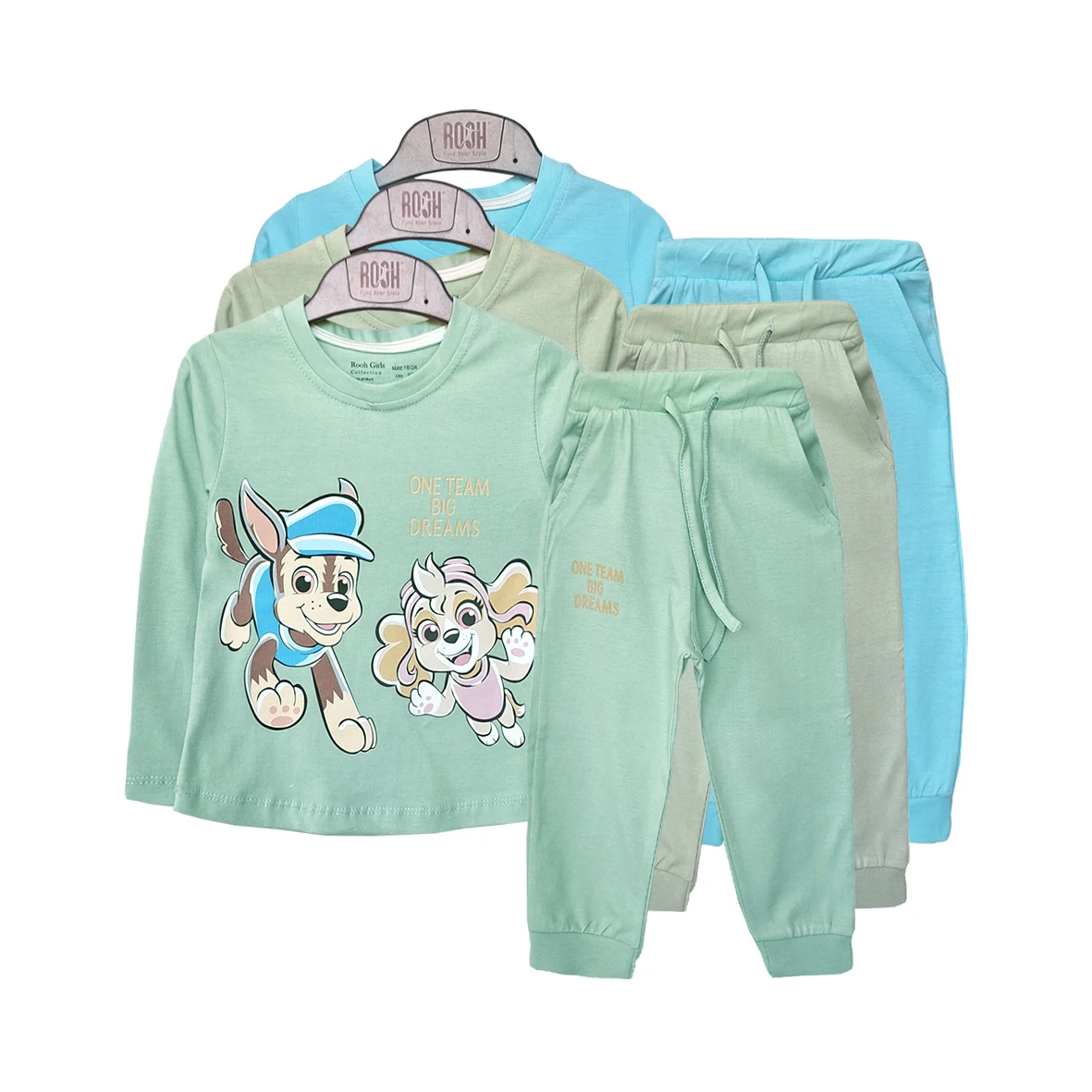 بلوز و شلوار طرح سگ نگهبان دخترانه