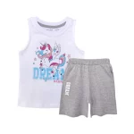 تاپ و شلوارک طرح Unicorn دخترانه