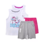 تاپ و شلوارک طرح Unicorn دخترانه