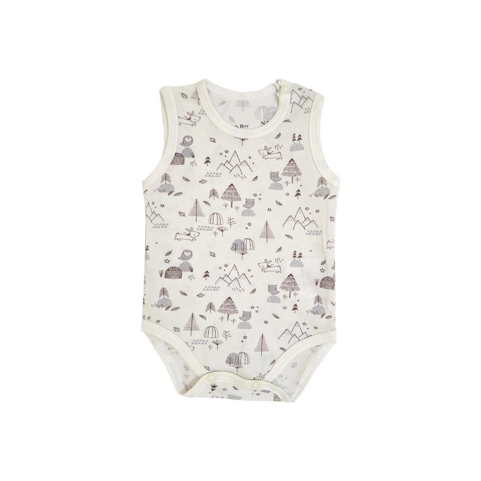 اطلاعات سایزبندی بادی آستین حلقه ای طرح کوه نوزاد پسر