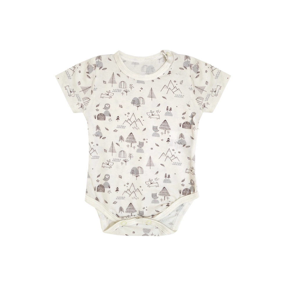 بادی آستین کوتاه طرح کوه نوزاد پسر