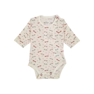 بادی آستین بلند طرح ماشین نوزاد دختر