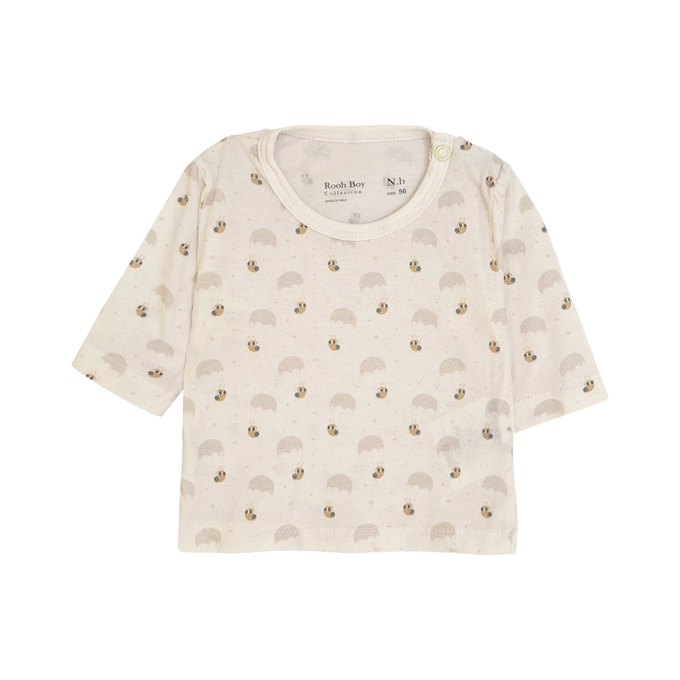 بلوز آستین بلند طرح حلزون نوزاد پسر