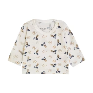 بلوز آستین بلند طرح خرگوش نوزاد پسر